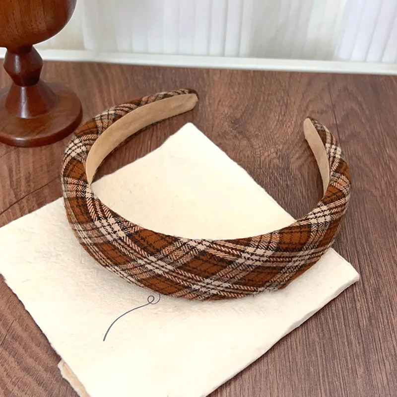 SENDME Headbands Women's Dark Coffee Color Block Headband-1