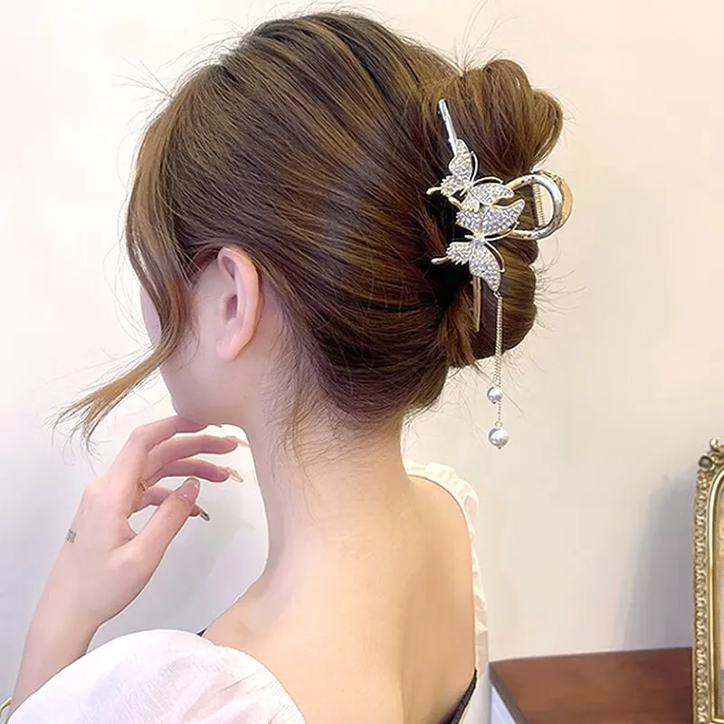 SENDME Hair Clips Women's Double Butterfly Hair Clip-2