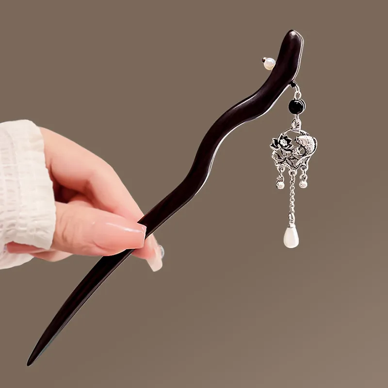 SENDME Ebony Wood Hairpins Women's-7