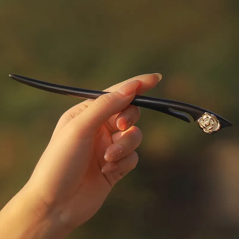 SENDME Ebony Wood Hairpins Women's-2