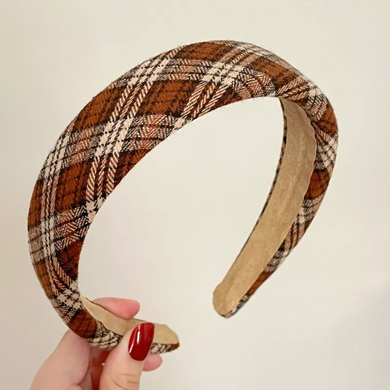 SENDME Headbands Women's Dark Coffee Color Block Headband-2