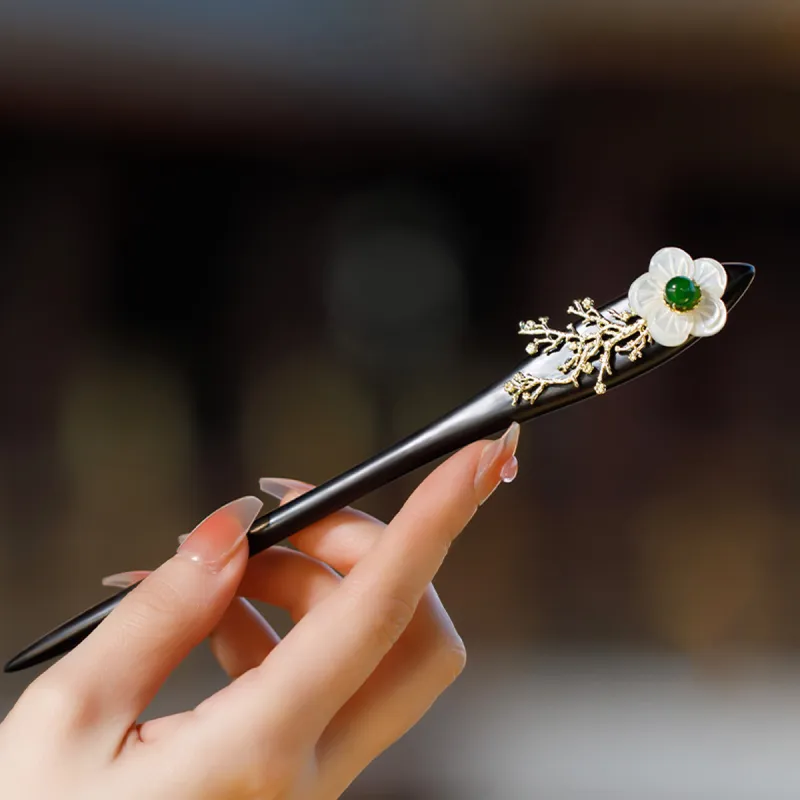 SENDME Ebony Wood Hairpins Women's-2