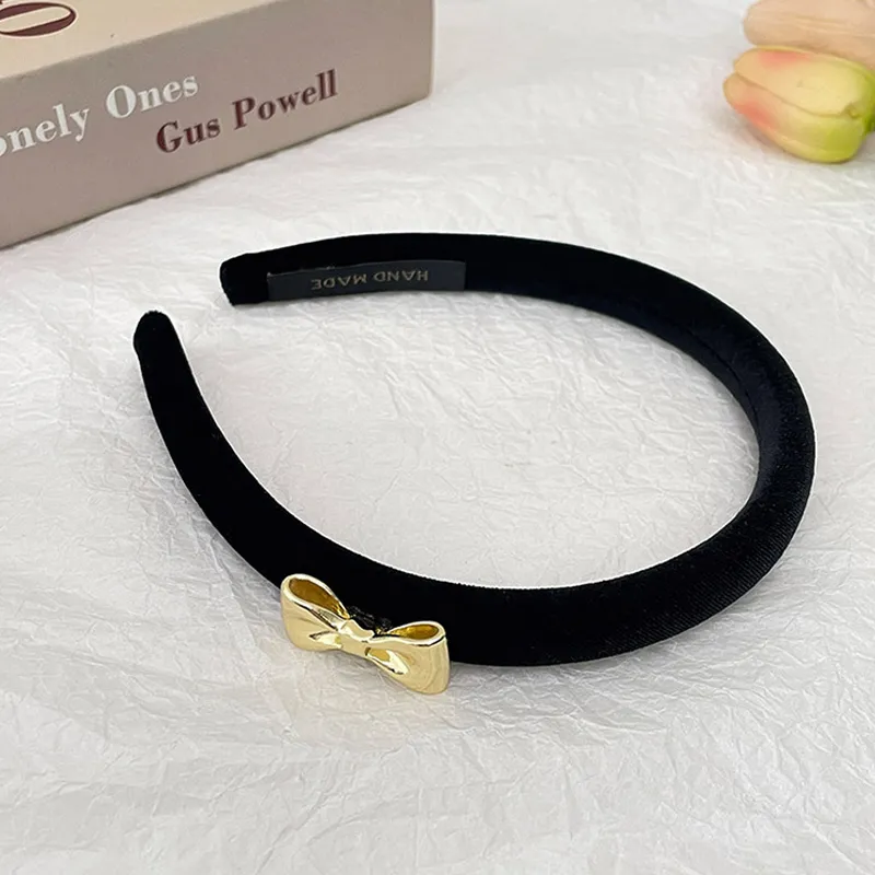 SENDME Velour Headbands Women's Black-2
