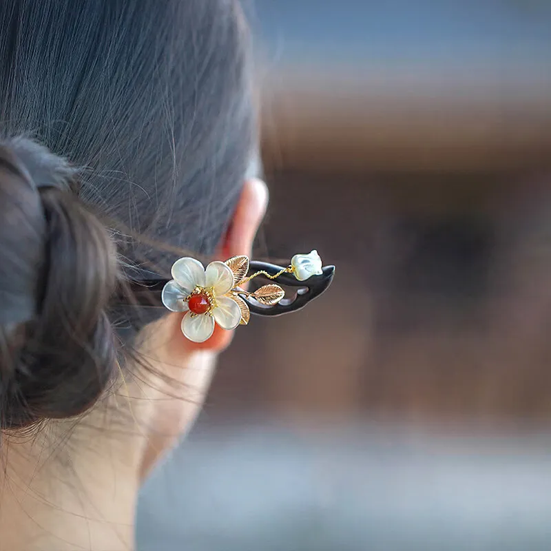 SENDME Ebony Wood Hairpins Women's-6