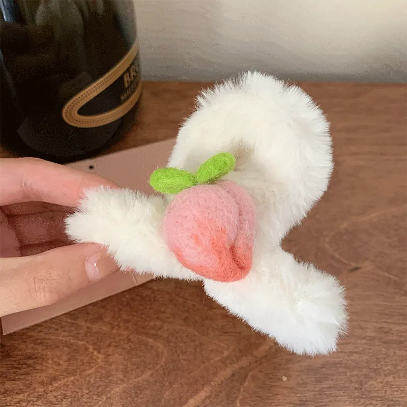 SENDME Plush Hair Clips Women's-1