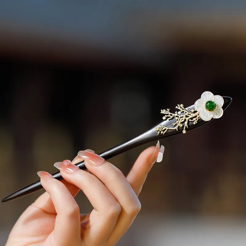 SENDME Ebony Wood Hairpins Women's-4