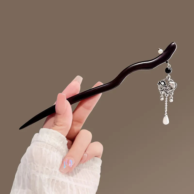 SENDME Ebony Wood Hairpins Women's-5