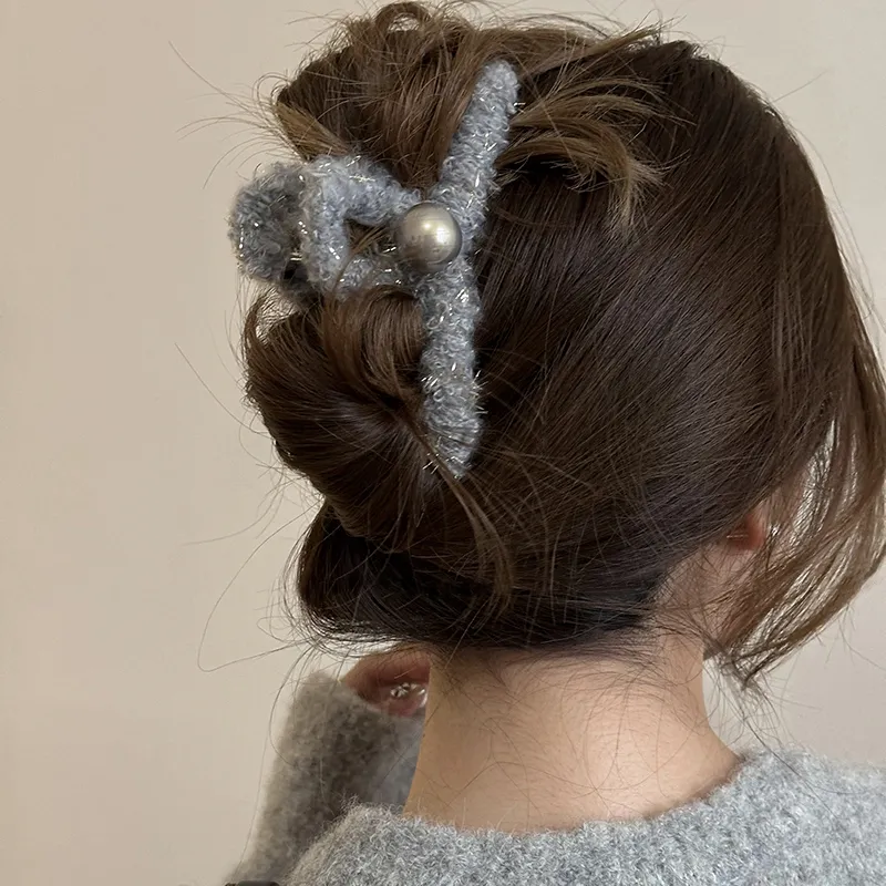 SENDME Acrylic, Plush, Faux Pearl Hair Clips Women's-8