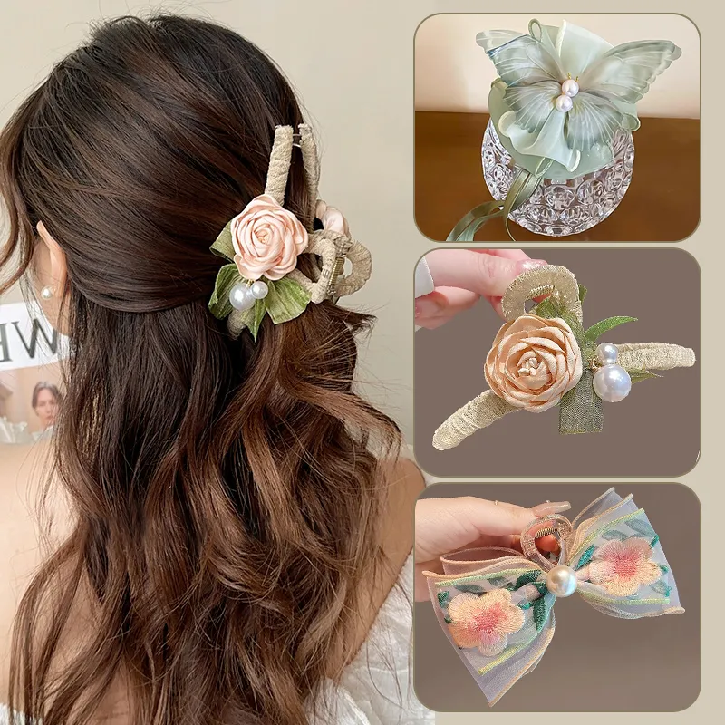 SENDME Acrylic, Fabric Hair Clips Women's-4