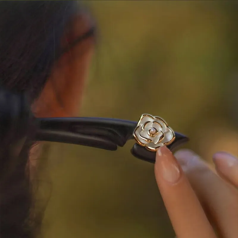 SENDME Ebony Wood Hairpins Women's-3