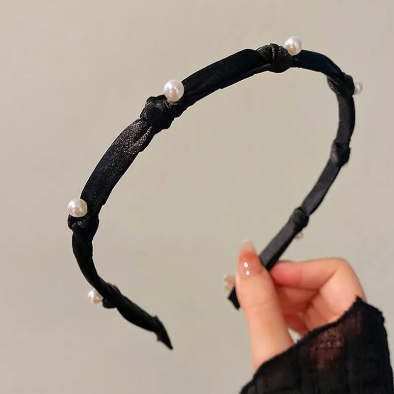 SENDME Headbands Women's Thin Bowknot Headband-1