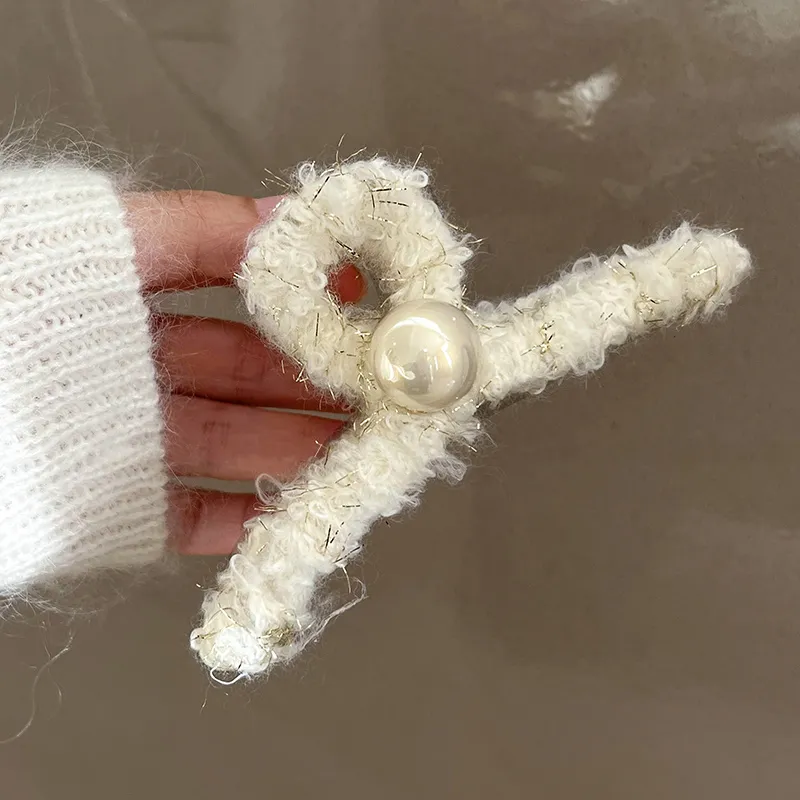 SENDME Acrylic, Plush, Faux Pearl Hair Clips Women's-5
