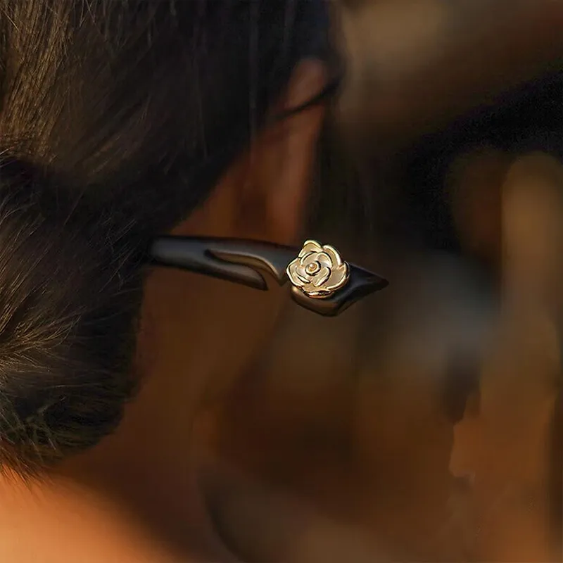 SENDME Ebony Wood Hairpins Women's-5