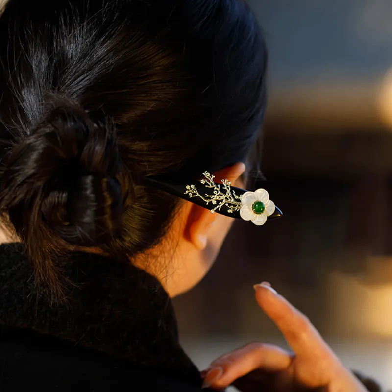 SENDME Ebony Wood Hairpins Women's-3