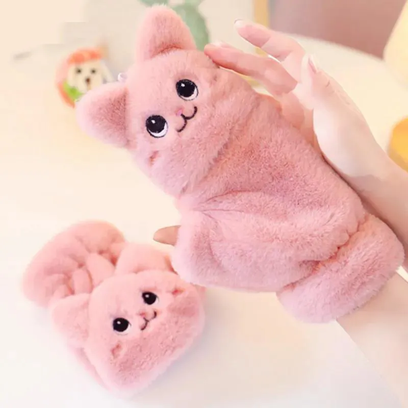 MOREMERRY Plush Knit Gloves Unisex-4