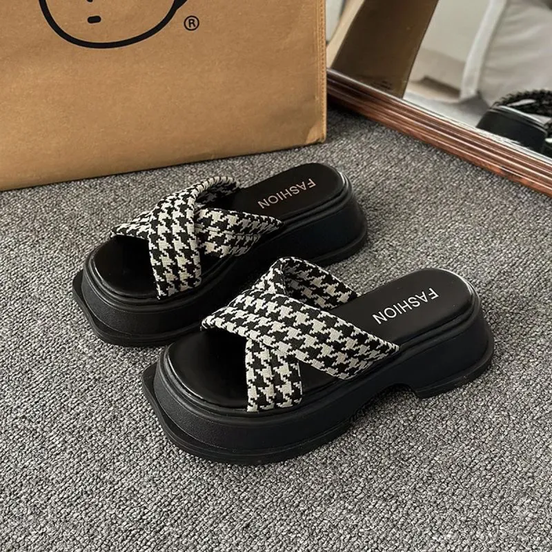 MOREMERRY Platform Slippers Summer Platform Sole Mules Best Selling Squashy And Bouncy Feeling-1