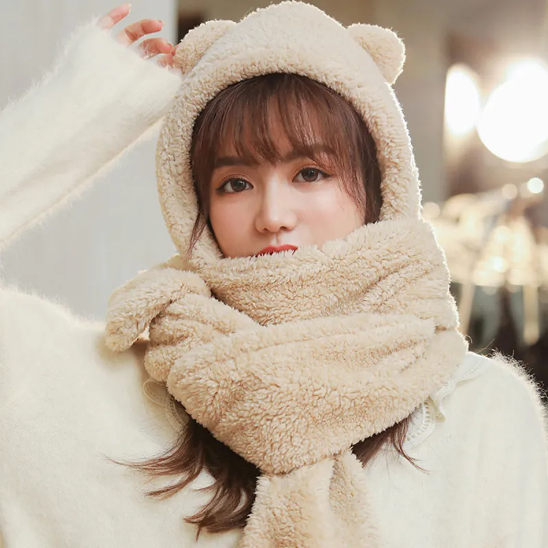 MOREMERRY Faux Sherpa Hoods & Plush Hats Unisex-1