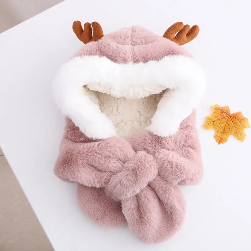 MOREMERRY Faux Rabbit Fur Velvet Hoods & Plush Hats Kids'-5