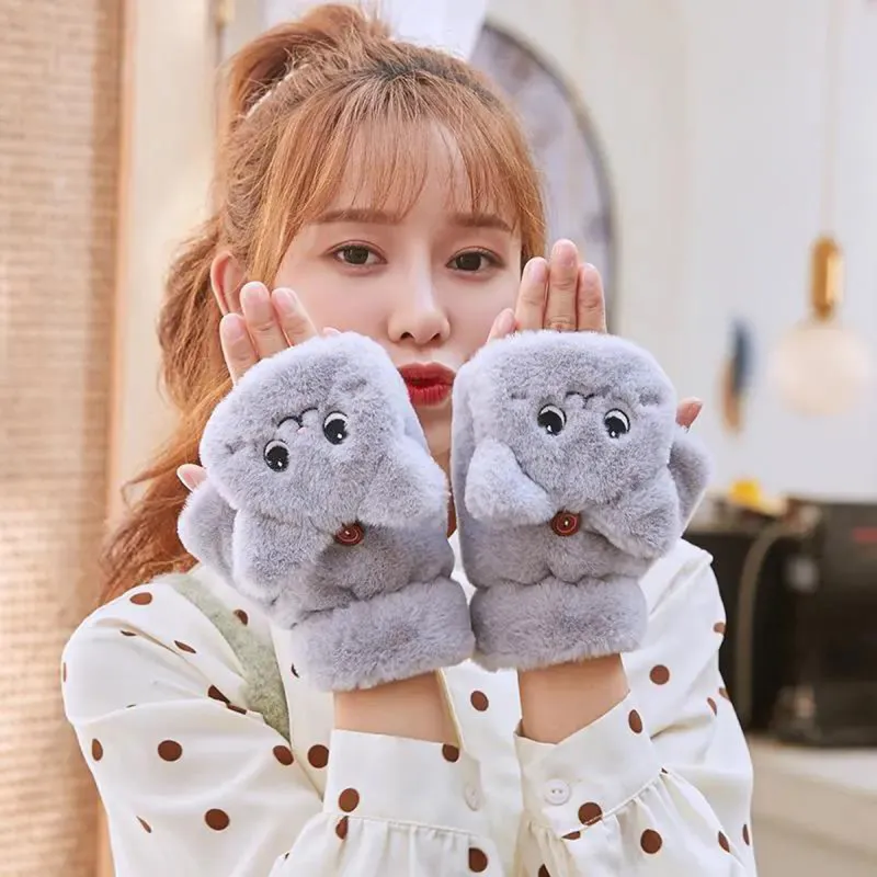 MOREMERRY Plush Knit Gloves Unisex-1