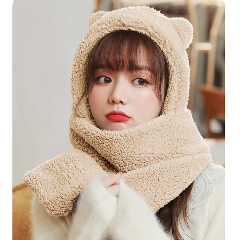 MOREMERRY Faux Sherpa Hoods & Plush Hats Unisex-2