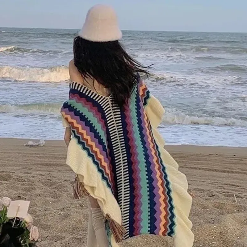 MOREMERRY Shawls Unisex-2
