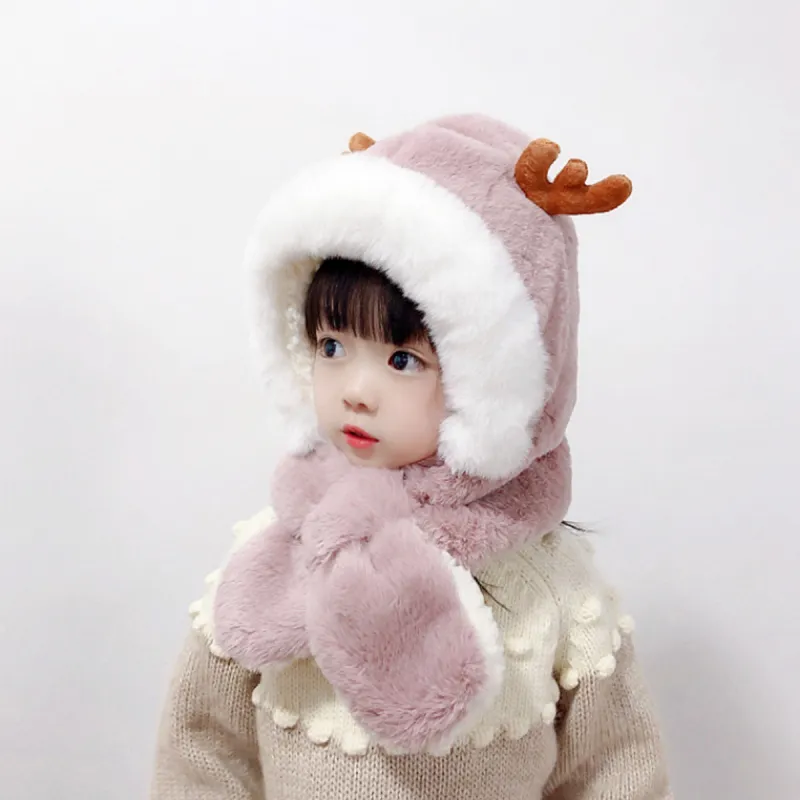 MOREMERRY Faux Rabbit Fur Velvet Hoods & Plush Hats Kids'-3