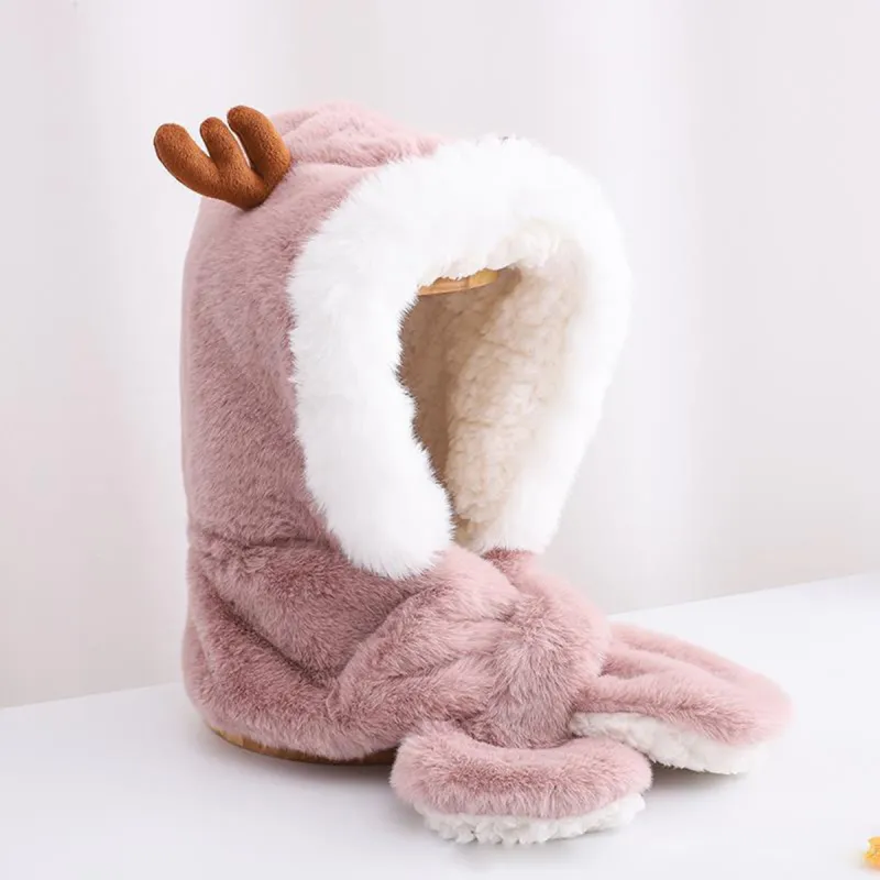 MOREMERRY Faux Rabbit Fur Velvet Hoods & Plush Hats Kids'-4