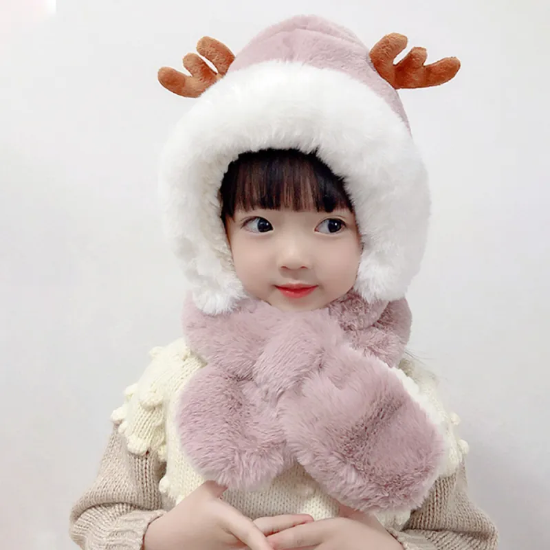 MOREMERRY Faux Rabbit Fur Velvet Hoods & Plush Hats Kids'-1
