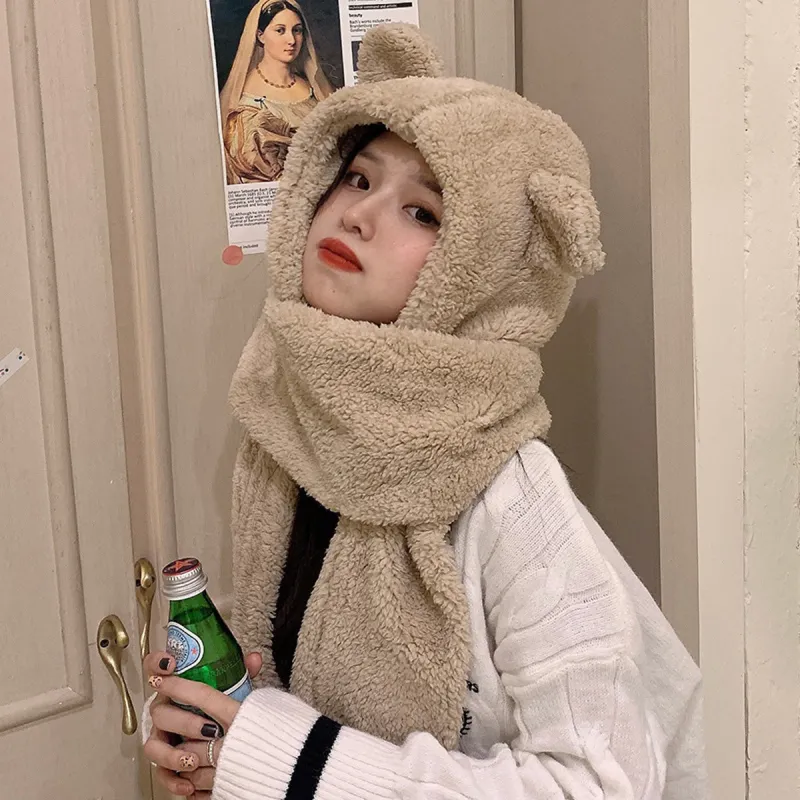 MOREMERRY Faux Sherpa Hoods & Plush Hats Unisex-4