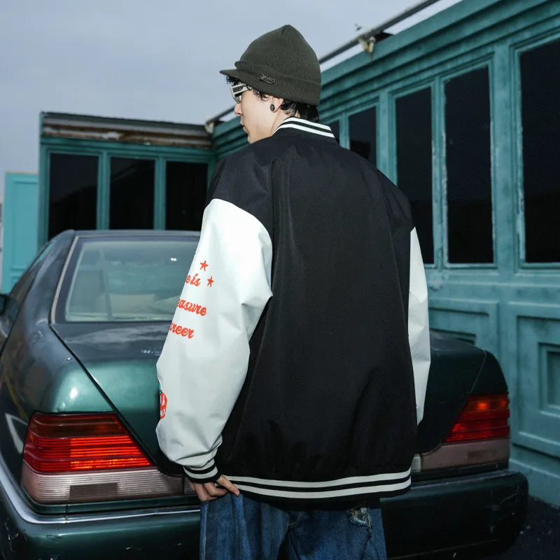 dnnnnx Gradient-effect Letter-printed Unisex Baseball Jersey-4