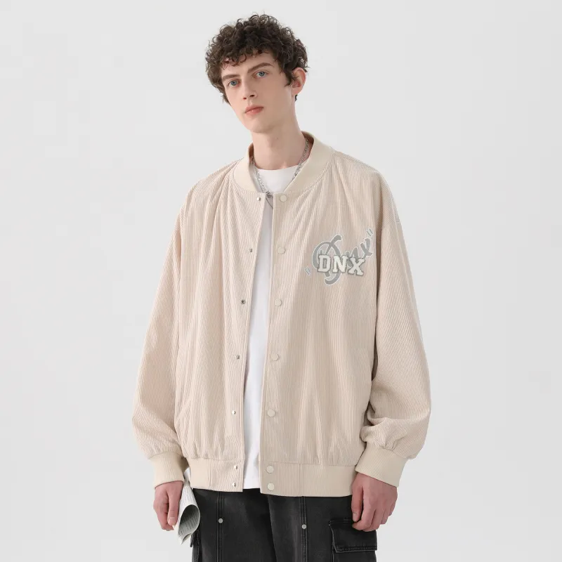 Dnnnn Baseball Jacket Coat Unisex Black-10