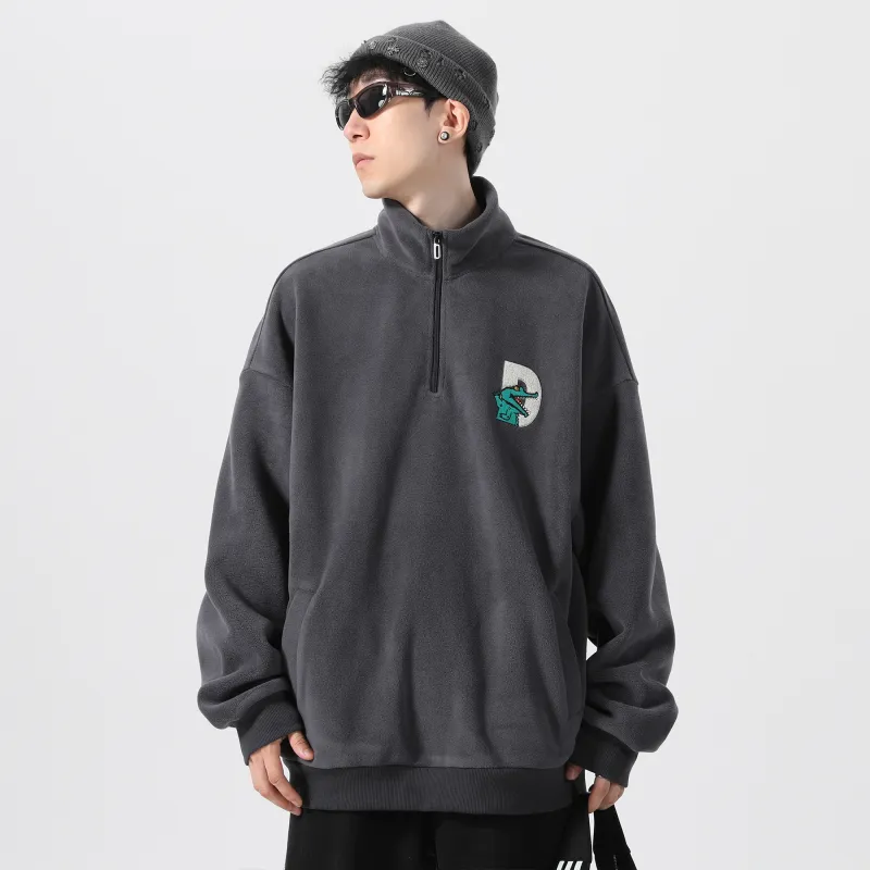 Dnnnn Velvet Sweatshirt Jacket Winter Unisex-12