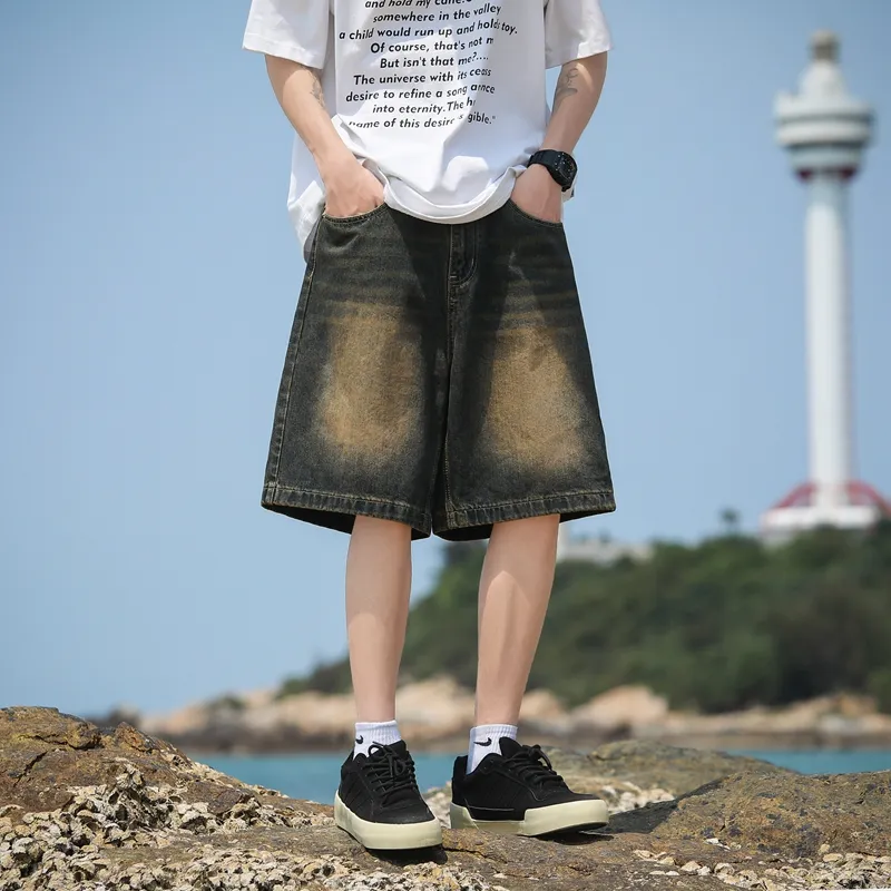 Dnnnn Denim Shorts Unisex Nostalgic Blue-5