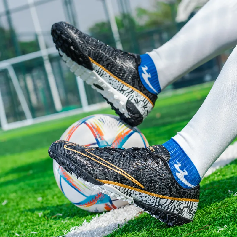 DOUBLE STAR 88 Breathable And Lightweight Soccer Shoes Unisex Black-4