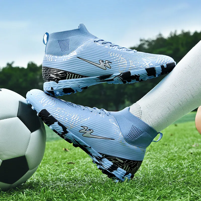 DOUBLE STAR 88 Lightweight Anti Slip Soccer Shoes Unisex Aqua-2