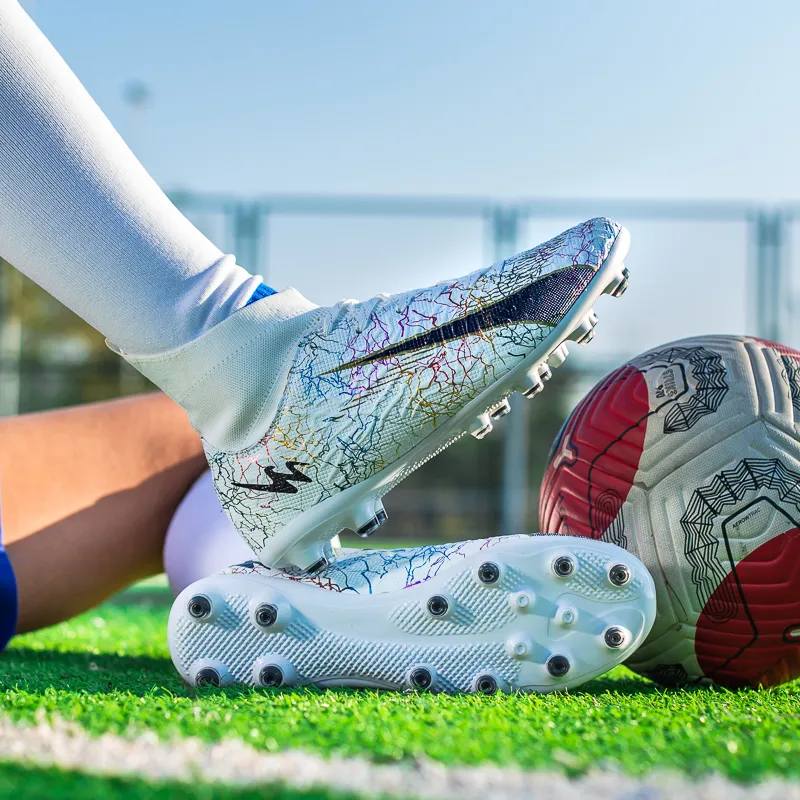 DOUBLE STAR 88 Breathable Lightweight Soccer Shoes Unisex White-4