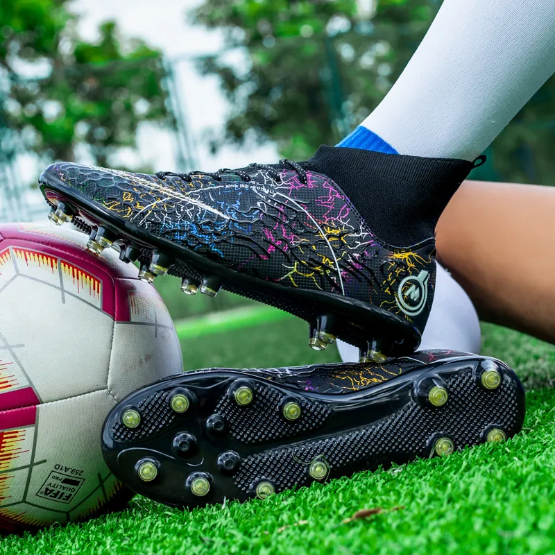 DOUBLE STAR 88 Breathable And Lightweight Soccer Shoes Unisex Black-2