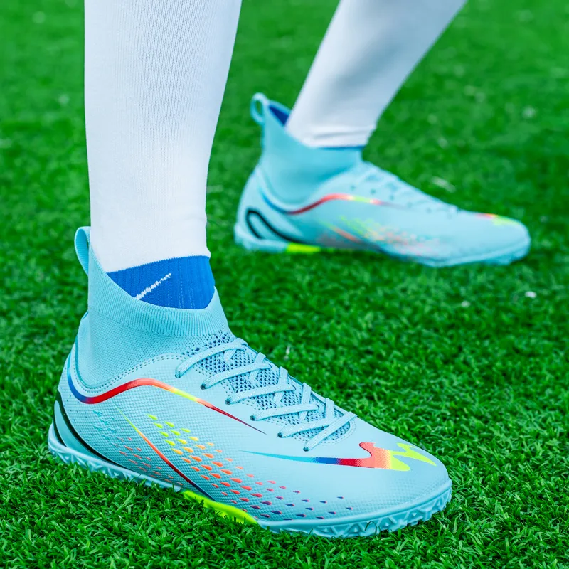 DOUBLE STAR 88 Slip Resistant Cushioning Soccer Shoes Unisex Moon Multicolor-8