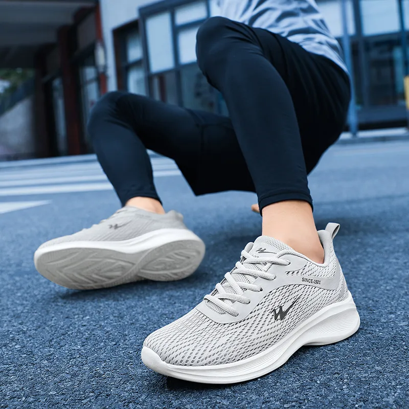 DOUBLE STAR 88 Breathable And Lightweight Low Top Running Shoes Men's Gray-8