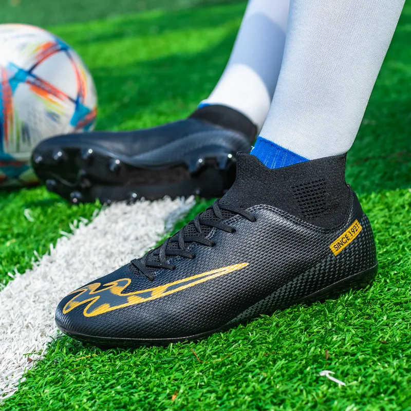DOUBLE STAR 88 Lightweight Long Stud Soccer Shoes Unisex Black-3