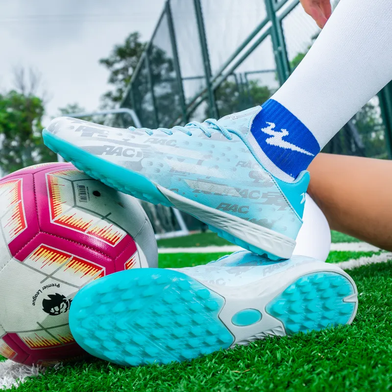 DOUBLE STAR 88 Abrasion Resistant Slip Resistant Soccer Shoes Unisex Aqua-2