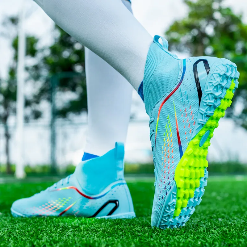 DOUBLE STAR 88 Slip Resistant Cushioning Soccer Shoes Unisex Moon Multicolor-5