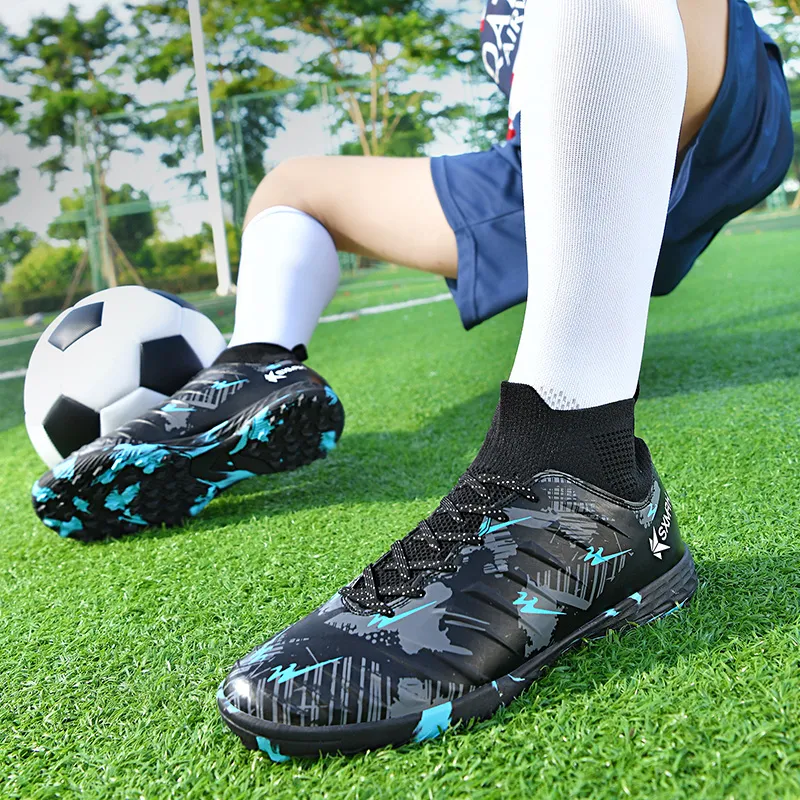 DOUBLE STAR 88 Wear resistant And Lightweight Soccer Shoes Unisex Black-4