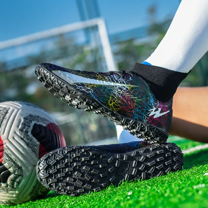 DOUBLE STAR 88 Breathable And Lightweight Soccer Shoes Unisex Black Gold-3
