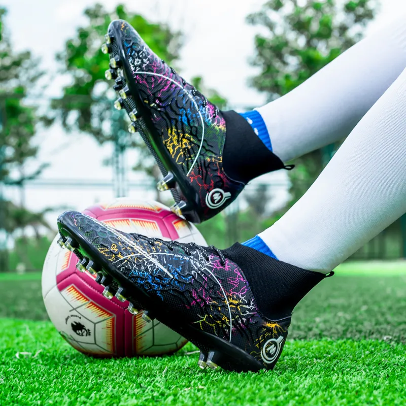 DOUBLE STAR 88 Breathable And Lightweight Soccer Shoes Unisex Black-3