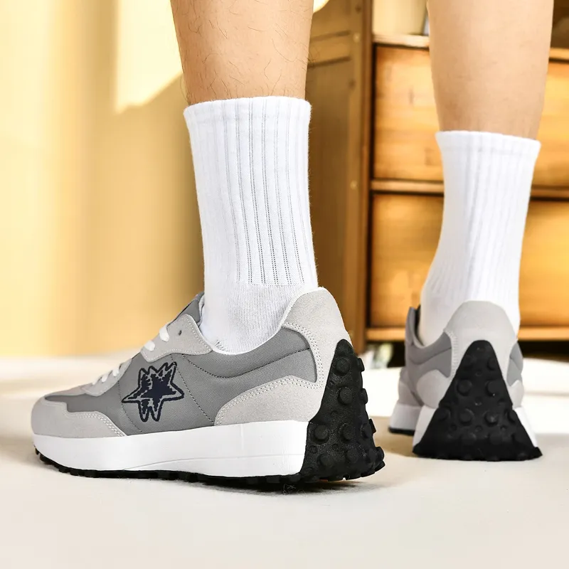DOUBLE STAR 88 Breathable And Lightweight Low Top Running Shoes Men's Heritage Gray-3