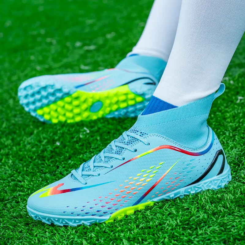 DOUBLE STAR 88 Slip Resistant Cushioning Soccer Shoes Unisex Moon Multicolor-3