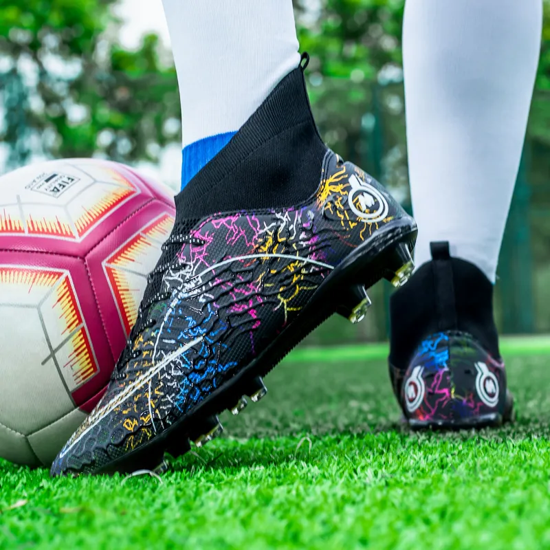 DOUBLE STAR 88 Breathable And Lightweight Soccer Shoes Unisex Black-5