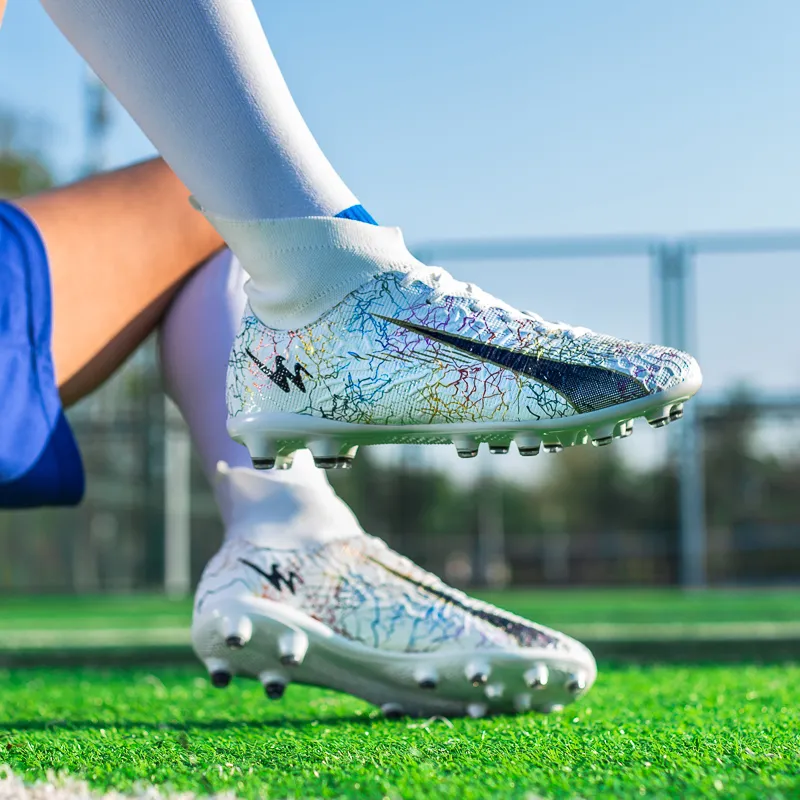 DOUBLE STAR 88 Breathable Lightweight Soccer Shoes Unisex White-3