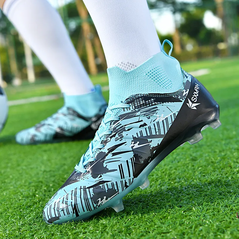 DOUBLE STAR 88 Wear resistant And Lightweight Soccer Shoes Unisex Blue-4